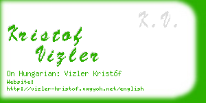 kristof vizler business card