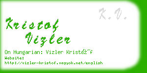 kristof vizler business card